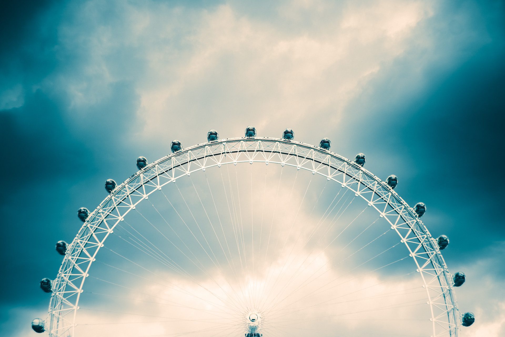 close up of ferris wheel
