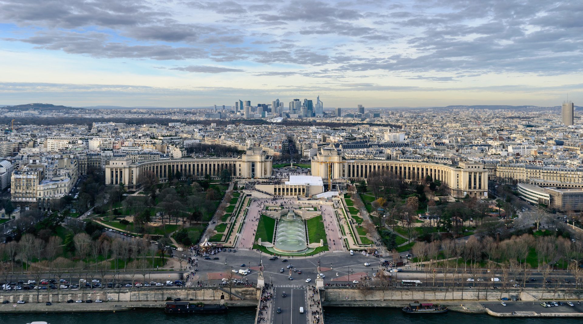 view of the city from the Eiffel tower