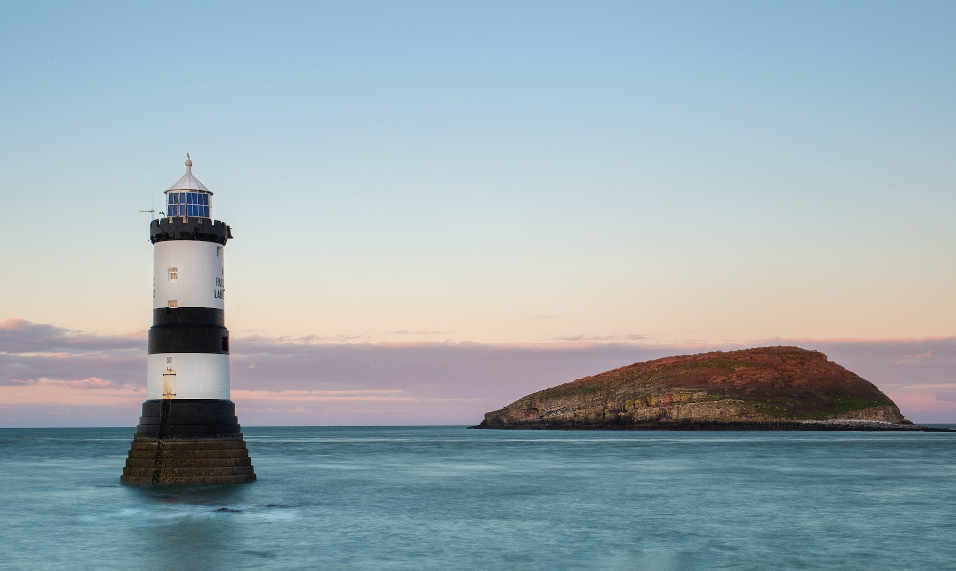 lighthouse in the sea